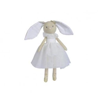 Personnage en peluche Nicotoy Ballerine Lapin Robe Blanche 33 cm