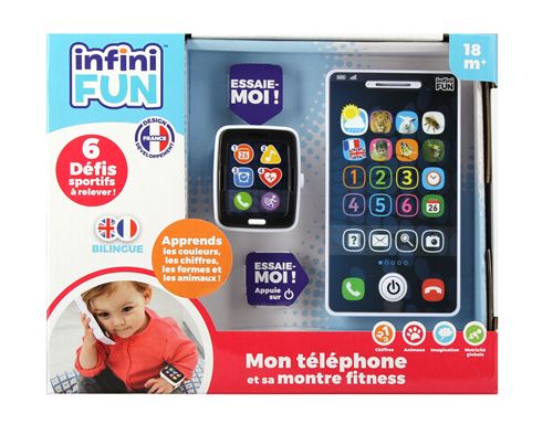 Infinifun Jeu D'imitation Mon Téléphone Et Sa Montre Fitness
