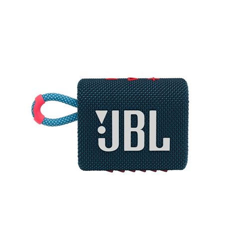 Enceinte portable étanche sans fil Bluetooth JBL Go 3 Bleu et Logo Blanc