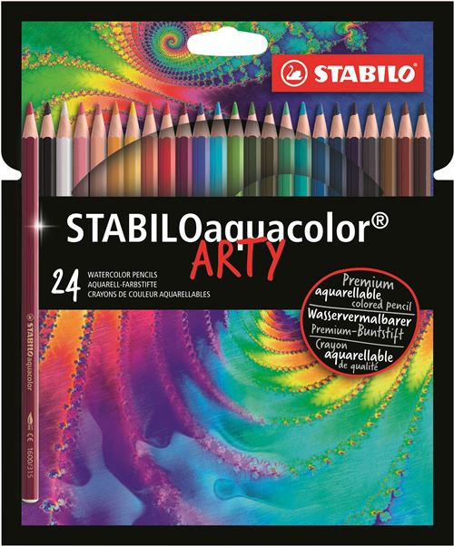 Pack de 24 crayons aquarellables Stabilo Aquacolor Arty