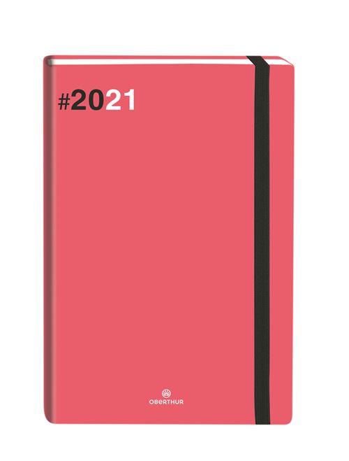 Agenda Semainier 2026 OBERTHUR - Janvier à Décembre - Format 17x25 Cm - Couverture Souple Rouge - 9