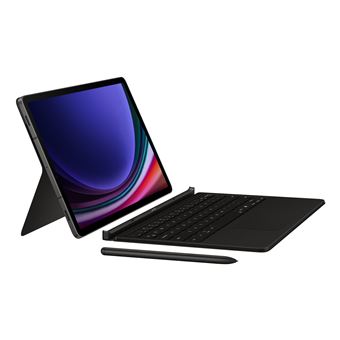 Housse Book Cover Keyboard Noir avec touche Galaxy AI pour Samsung