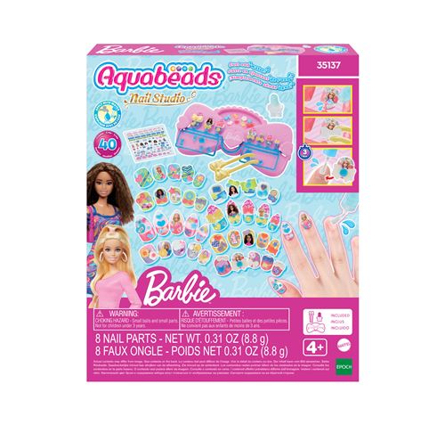Jeu créatif Aquabeads Mon coffret de manucure Barbie - Aquabeads