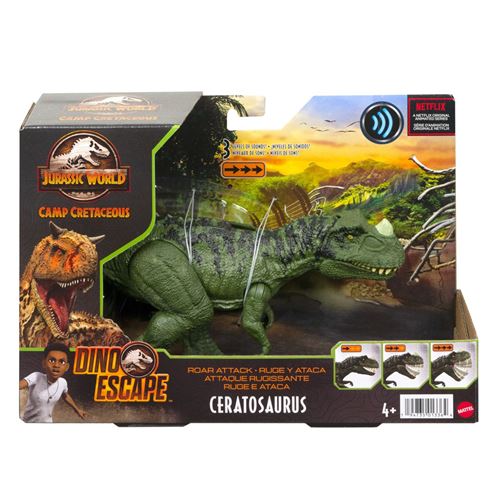 Figurine Jurassic World Ceratosaurus attaque sonore Vert