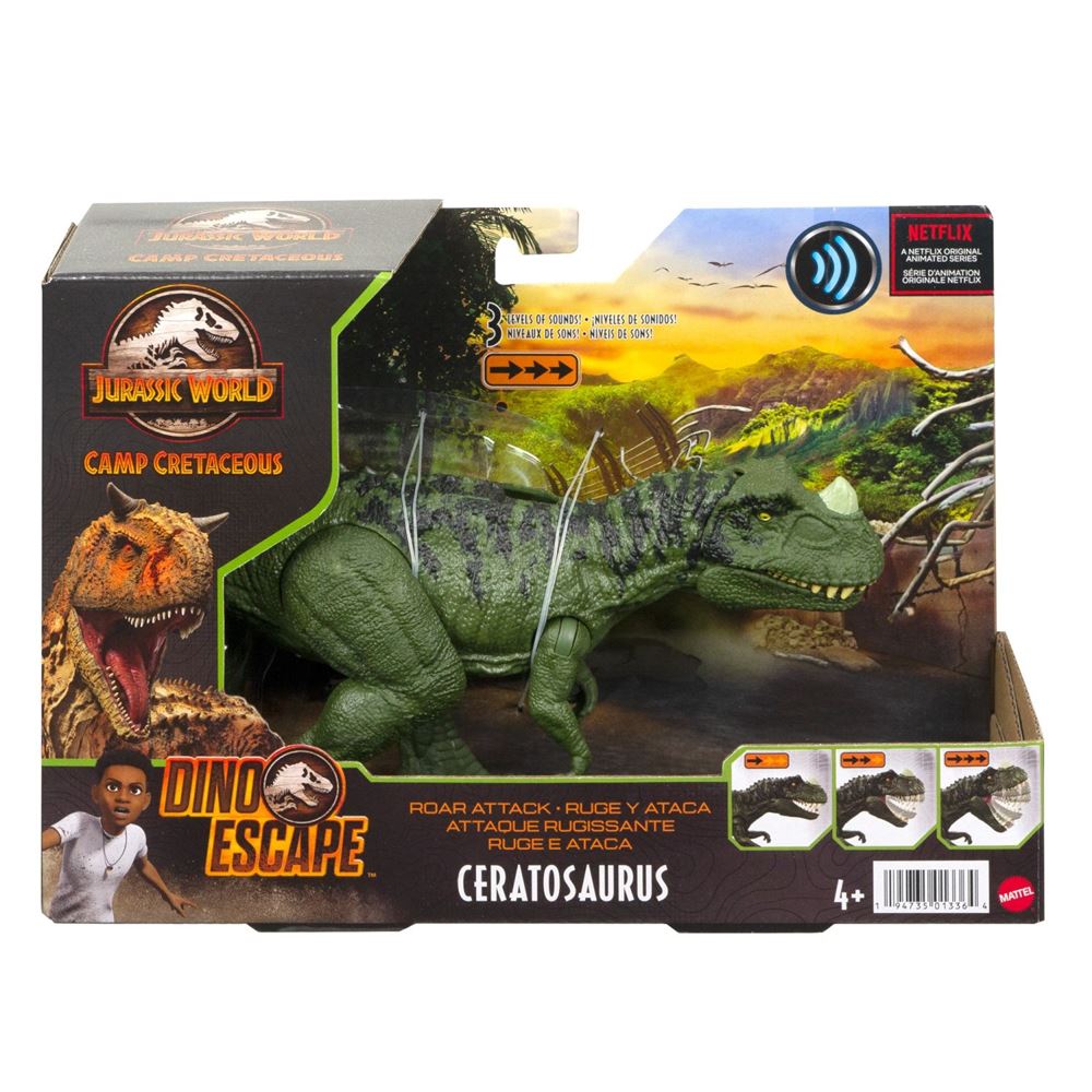 Figurine Jurassic World Ceratosaurus attaque sonore Vert