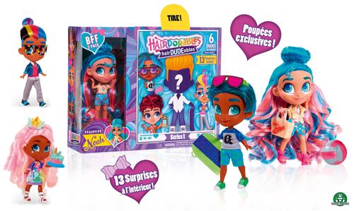 Pack 2 poupées Hairdorables Hairdudeables