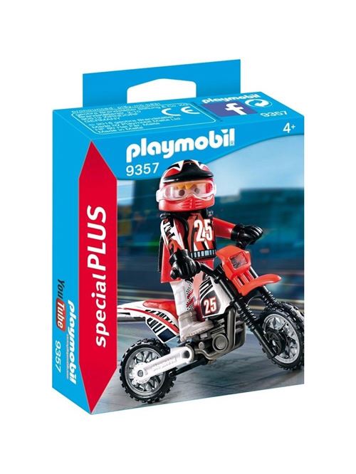 Playmobil Action Les véhicules de course 9357 Pilote de motocross