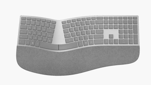 Microsoft Surface Ergonomic Keyboard - Clavier - sans fil - Bluetooth 4.0 - Français - gris alcantara