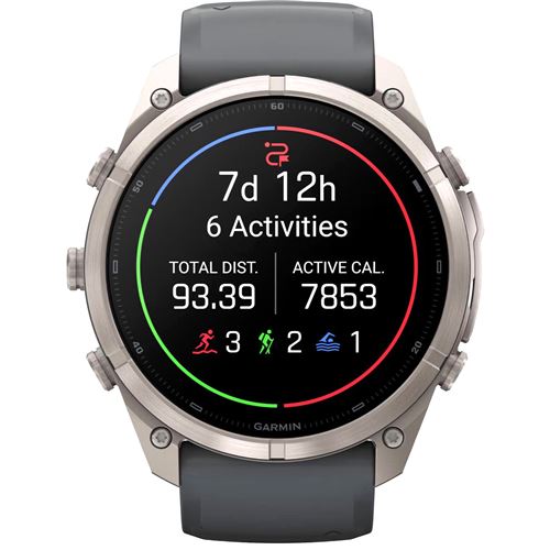 Garmin Fenix 9 Pro - Amoled/Inreach - 47Mm - Argent avec Bracelet Noir