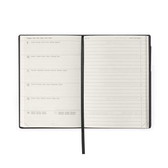 Agenda scolaire semainier Legami Notes Medium 12 x 18 cm 2021-2022 Noir