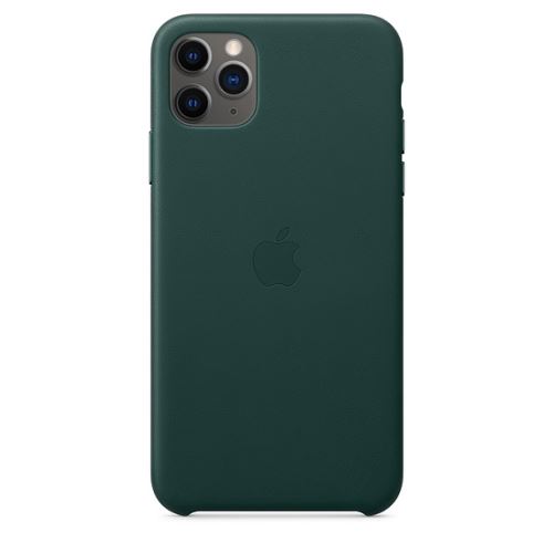 Coque en cuir pour iPhone 11 Pro Max Vert forêt