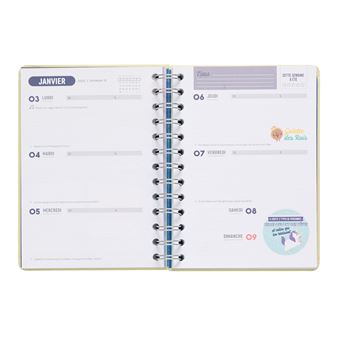 Agenda scolaire Mr. Wonderful 2021 2022 Classique Semainier Chaque jour est une fête