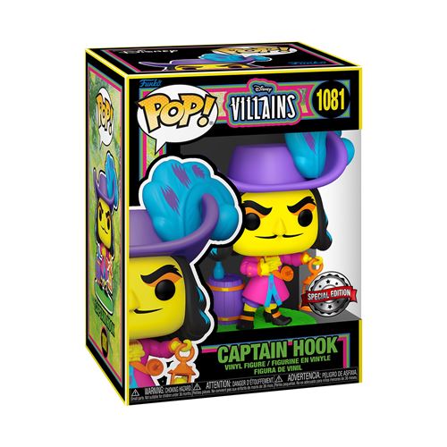 Funko Figurine Pop Disney Villains Hook Blacklight