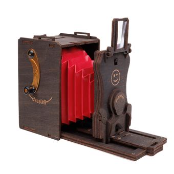 DIY Jollylook Filmcamera om zelf in elkaar te zetten Donker hout - 1