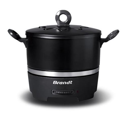 Service à fondue 8 personnes Classic FON800NR2 Brandt 1000 W Noir et Gris