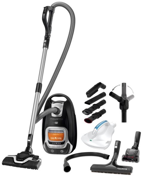 Aspirateur traîneau avec sac Rowenta Silence Force 4A++ RO7495EA 400 W Noir et Orange