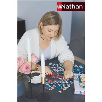 ZYZYZK Nathan - Puzzle 1000 pièces - L'herbier des jolies fleurs aquarellées - Jennifer Lefèvre - Adultes et enfants dès 14 ans - Puzzle de qualité supérieure - Collection Carte Blanche - 87360