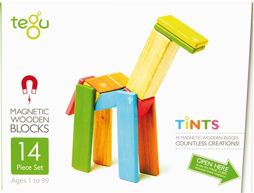 Jeu de construction Tegu Classic Tints 14 pièces