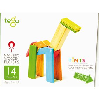 Jeu de construction Tegu Classic Tints 14 pièces