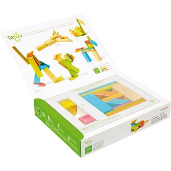 Jeu de construction Tegu Classic Tints 14 pièces