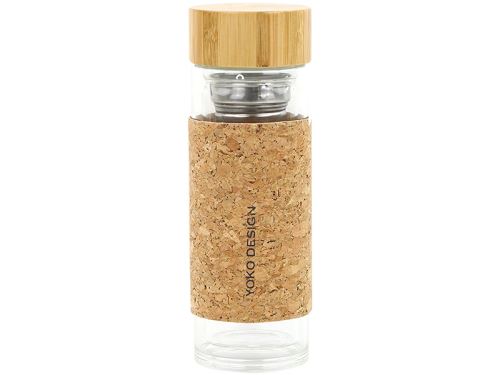 Bouteille Isotherme Yoko En Verre Double Paroi Natural Tea 350ml