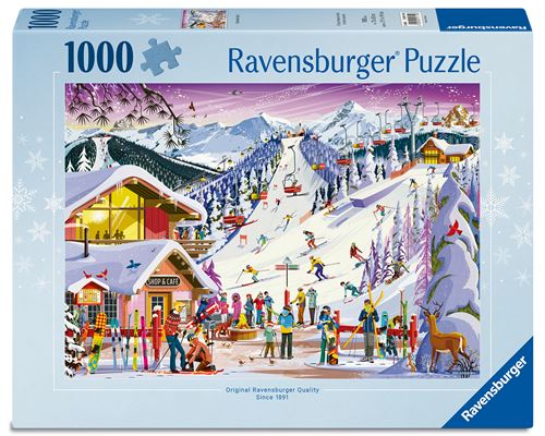 Puzzle 1000 pièces : Au rythme des pistes Ravensburger France - vue 4