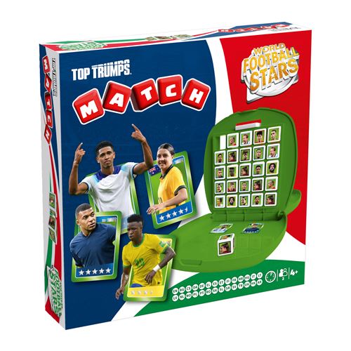 Top Trumps Jeu de Football Plus 2 Joueurs Jeu Plateau Logique Joueurs célèbres pour passionnés et Fans de Foot