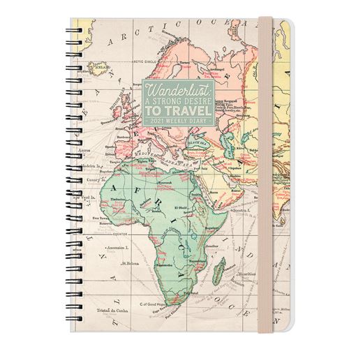Agenda hebdomadaire 12 mois Legami Grande spirale Carte 2021