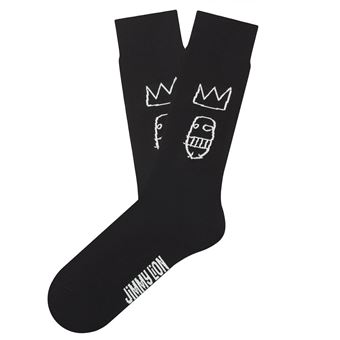 Chaussettes Jimmy Lion Basquiat Sugar Ray Robinson Taille M Noir