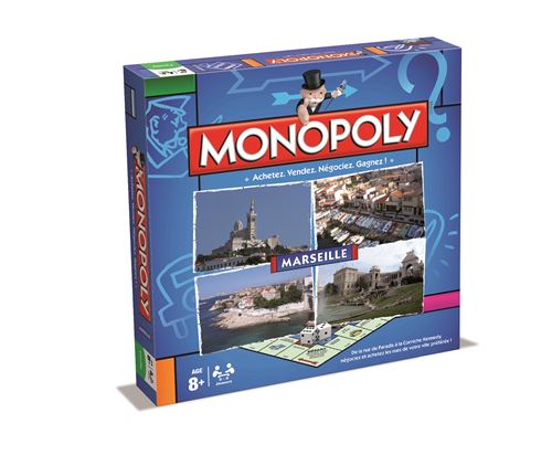 Jeu De Société Winning Moves Monopoly Marseille – Jeu De Stratégie Pour 2 À 6 Joueurs