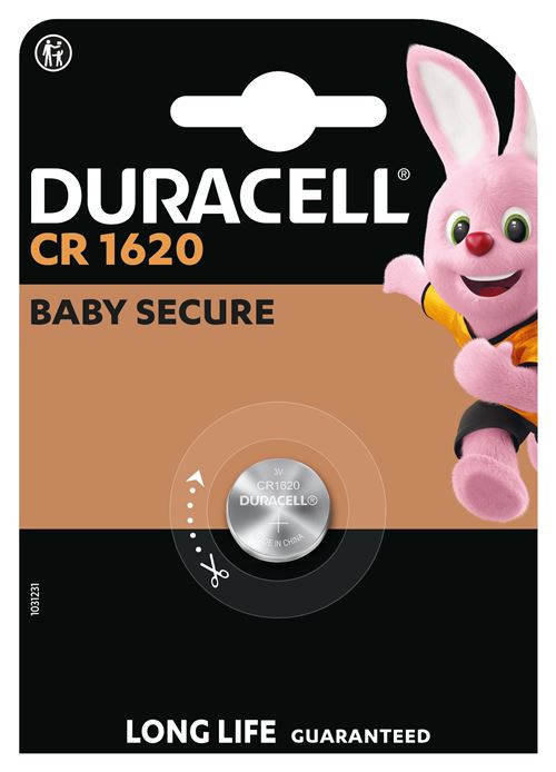 Pile bouton Duracell CR 1620 Argent - Duracell