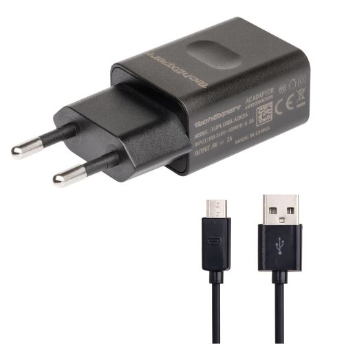 Kit chargeur 5V 2A + câble 1 mètre noir pour Honor 7 Honor 6 Honor 5C Honor 5X Honor 4