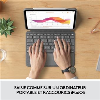 Etui clavier rétroéclairé détachable Logitech Combo Touch pour iPad 10e  génération Gris - Claviers pour tablette - Achat & prix