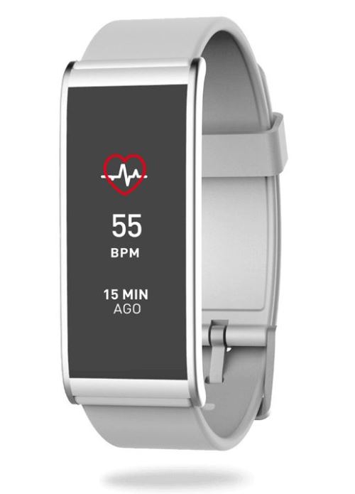 Tracker d'activité MyKronoz ZeFit 4 HR Blanc et argent avec capteur de rythme cardiaque