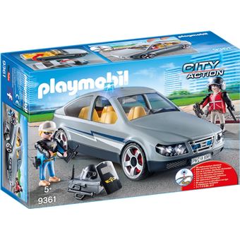 Playmobil City Action Les policiers d'élite 9361 Voiture banalisée avec  policiers en civil - Playmobil
