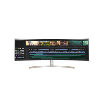 Ecran PC LG 49WL95CP-WE 49" Incurvé UWQHD AMD FreeSync Noir et Blanc