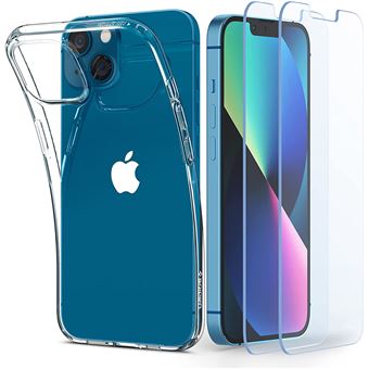 Pack coque souple + verre trempé 2,5D pour iPhone 13