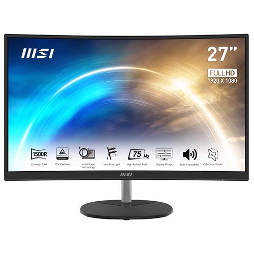Ecran PC MSI PRO MP271CA 27 Incurvé 75 Hz Full HD Noir