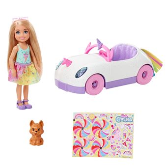 Poupée Barbie Chelsea et sa décapotable licorne