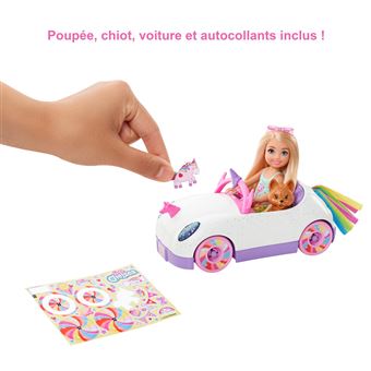 Poupée Barbie Chelsea et sa décapotable licorne