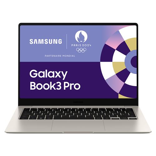 PC Portable Samsung Galaxy Book3 Pro 14 Intel Evo Core i7 16 Go RAM 512 Go SSD Sable