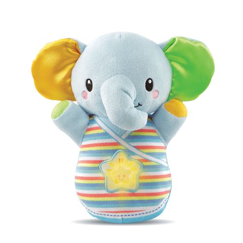 Peluche lumineuse Éléphanteau Dodo Vtehc Baby Bleue