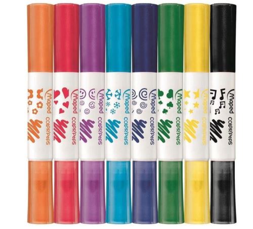 Pack de 8 Feutres Color'Peps Duo Stamp Maped - Dessin et coloriage enfant -  Achat & prix