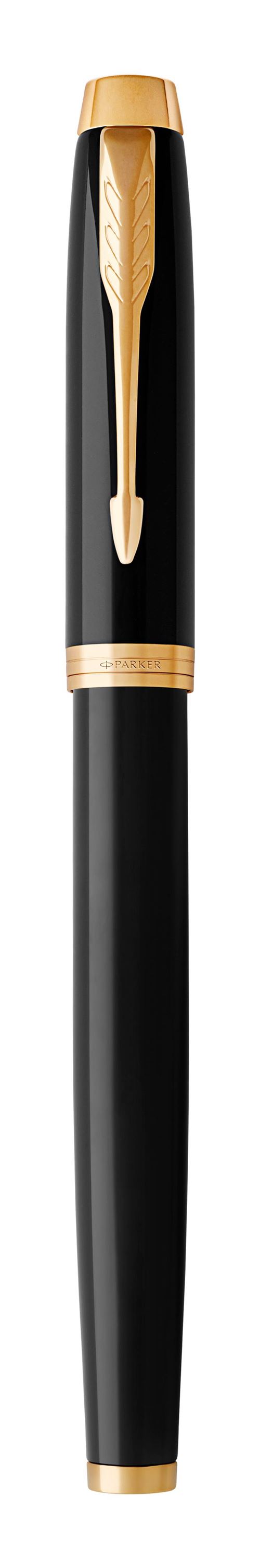 PARKER IM Stylo plume, Noir, plume moyenne, encre bleue, Coffret cadeau