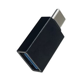 Adaptateur Accsup USB C vers USB A Noir et gris - 1