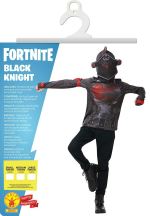 Déguisement Fortnite Ado Black Knight Top et cagoule Taille XXL