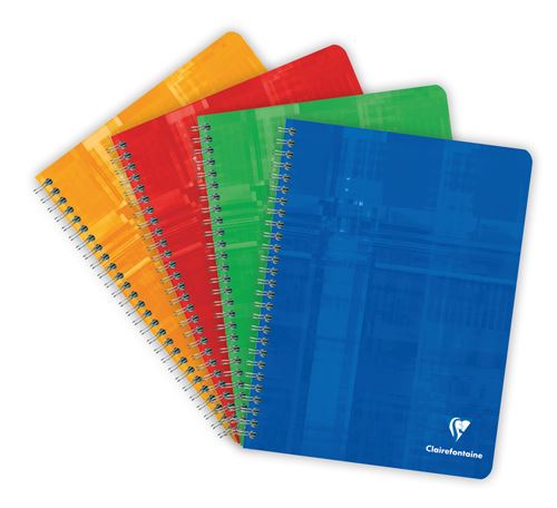 CLAIREFONTAINE Cahier reliure int&eacute;grale de 100 pages Sey&egrave;s 17 x 22 cm Mod&egrave;le al&eacute;atoire