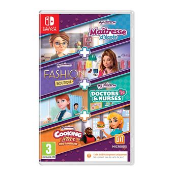 Pack My Universe Cooking star Doctors et Nurses Fashion boutique School Teacher Code in a box Nintendo Switch