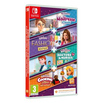 Pack My Universe Cooking star Doctors et Nurses Fashion boutique School Teacher Code in a box Nintendo Switch