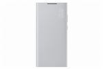 Etui Folio Smart LED View pour Samsung Galaxy S22 Ultra Gris clair